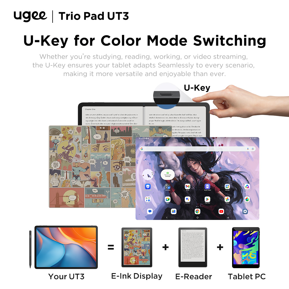 ugee Trio Pad UT3 14inch Tablet Android 14 | ugee Official Store